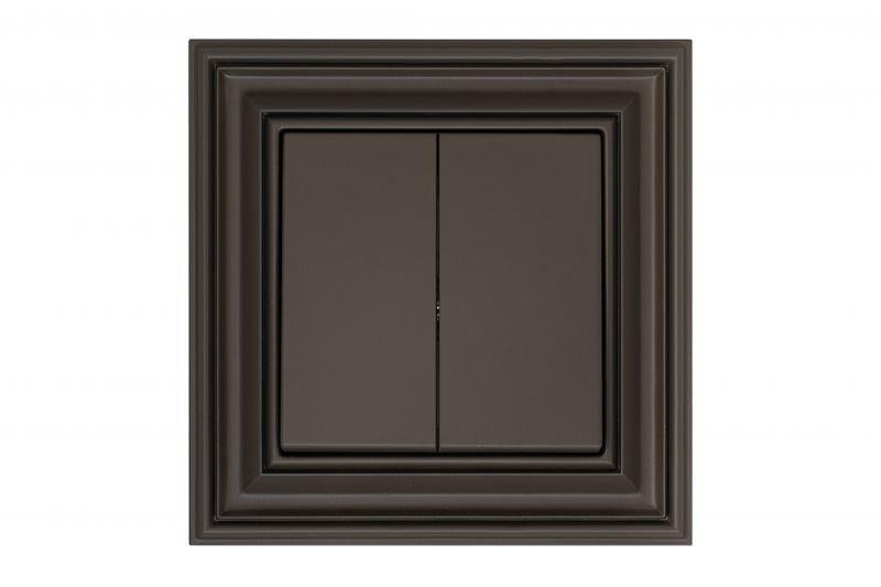 LIREGUS RETRO switch, 2-gang, brown