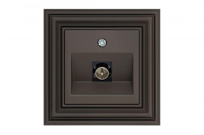 Antenna socket LIREGUS RETRO, brown