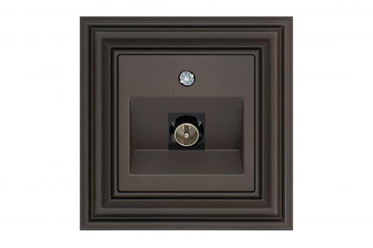 Antenna socket LIREGUS RETRO, brown