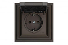 LIREGUS RETRO Socket, brown, IP44