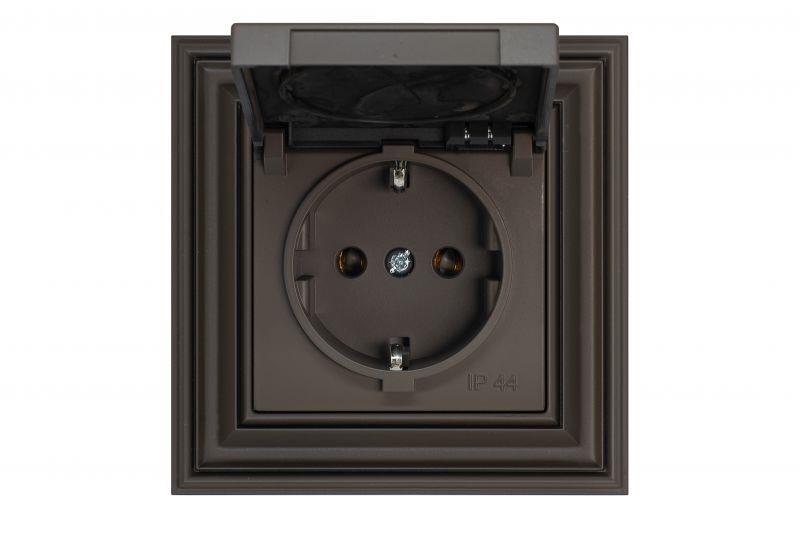 LIREGUS RETRO Socket, brown, IP44
