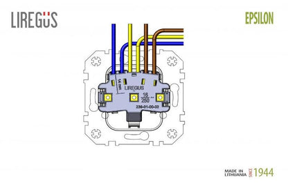 LIREGUS RETRO Socket, with earth, brown