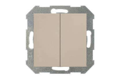 LIREGUS RETRO switch, 2-gang, cream, IP44