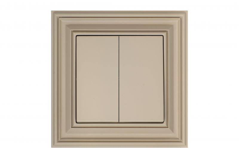 Switch LIREGUS RETRO, 2-gang, cream