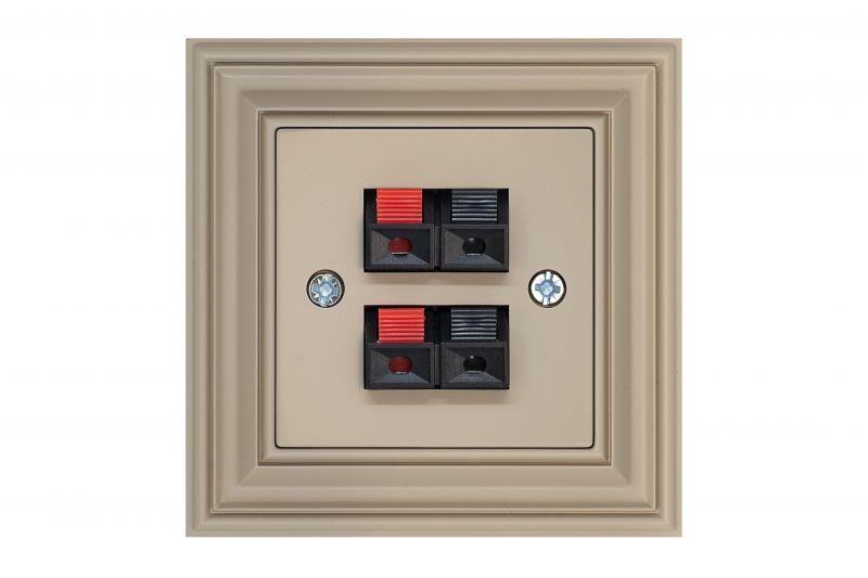 LIREGUS RETRO Speaker Terminal, Cream
