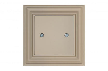 Flush-mounted blanking cover LIREGUS RETRO, cream color