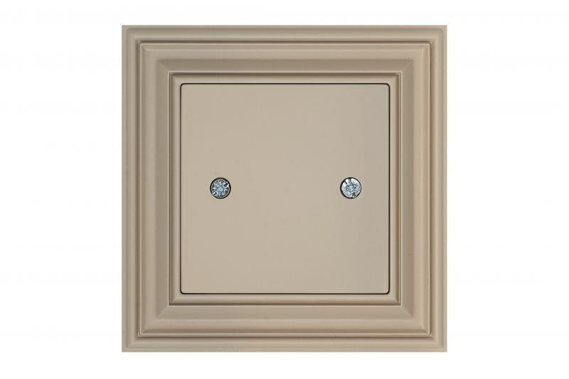 Flush-mounted blanking cover LIREGUS RETRO, cream color