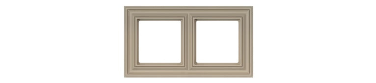 Double frame LIREGUS RETRO, cream-colored