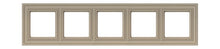 Five-gang frame LIREGUS RETRO, cream-colored