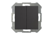 LIREGUS RETRO Switch, 2-gang, black, IP44