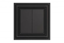Switch LIREGUS RETRO, 2-gang, black
