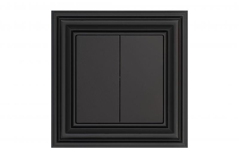 Switch LIREGUS RETRO, 2-gang, black