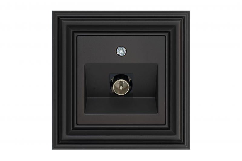 Antenna socket LIREGUS RETRO, black