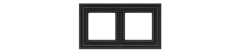 LIREGUS RETRO Double frame, black