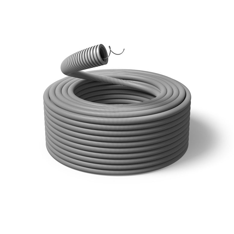 Halogen-free corrugated conduit with wire, 32mm