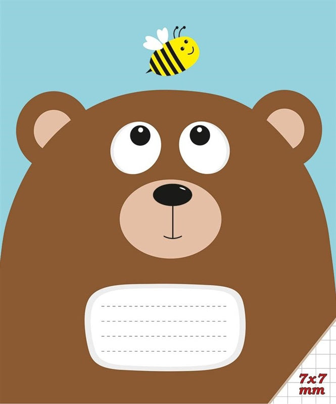 Exercise book for 1st grade, squared, A5, 12 sheets