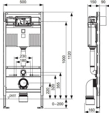 Rama WC uniwersalna tece 9300302 profil