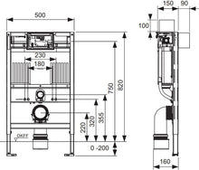 Монтажный модуль для унитаза Teceprofil h-820 мм 9300380
