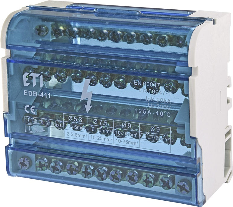 Złączka ETI EDB-411,7x1,5-6mm2;2x6-16mm2;2x10-16mm²