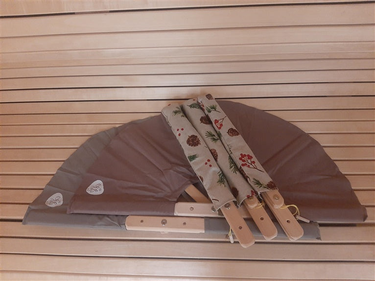 Sauna fan, black alder, 50 x 100 cm, various colors