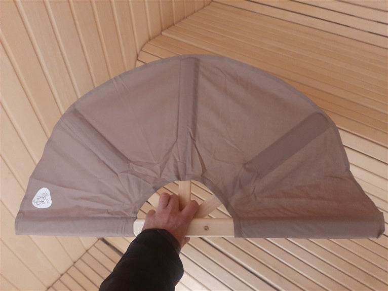 Sauna fan, black alder, 50 x 100 cm, various colors