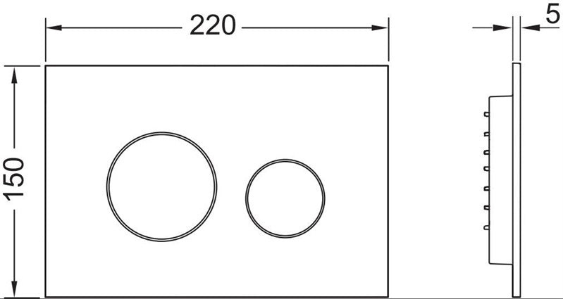 Flush plate WC 9240920 Loop white