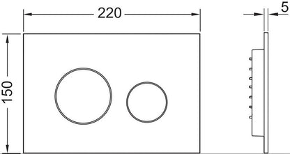 Flush plate WC 9240920 Loop white