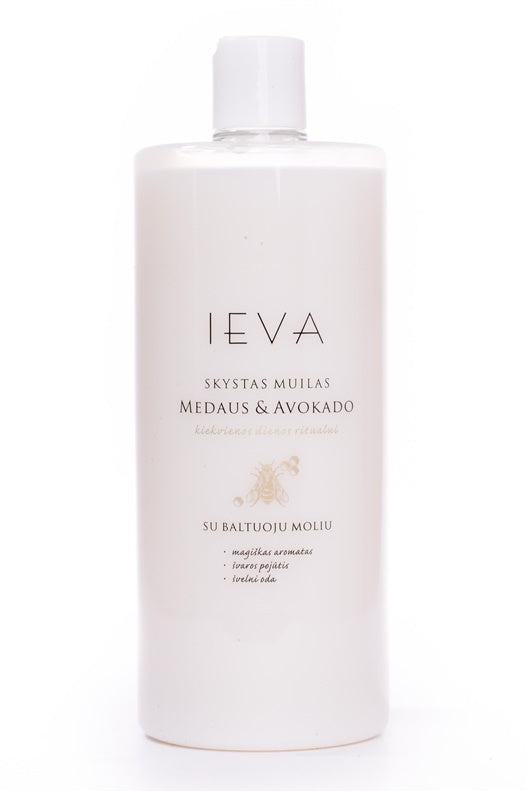 Mydło w płynie Ieva o zapachu miodu i awokado, 1 l.