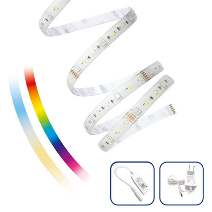 Taśma LED WIFI, 17W, 5m, RGBW, ze sterownikiem i zasilaczem