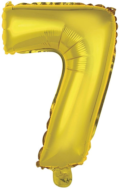 Balloon number 7, gold, 1 pc.
