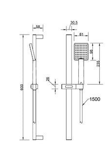 Shower Set Invena Patras AU-31-Z04-G, black