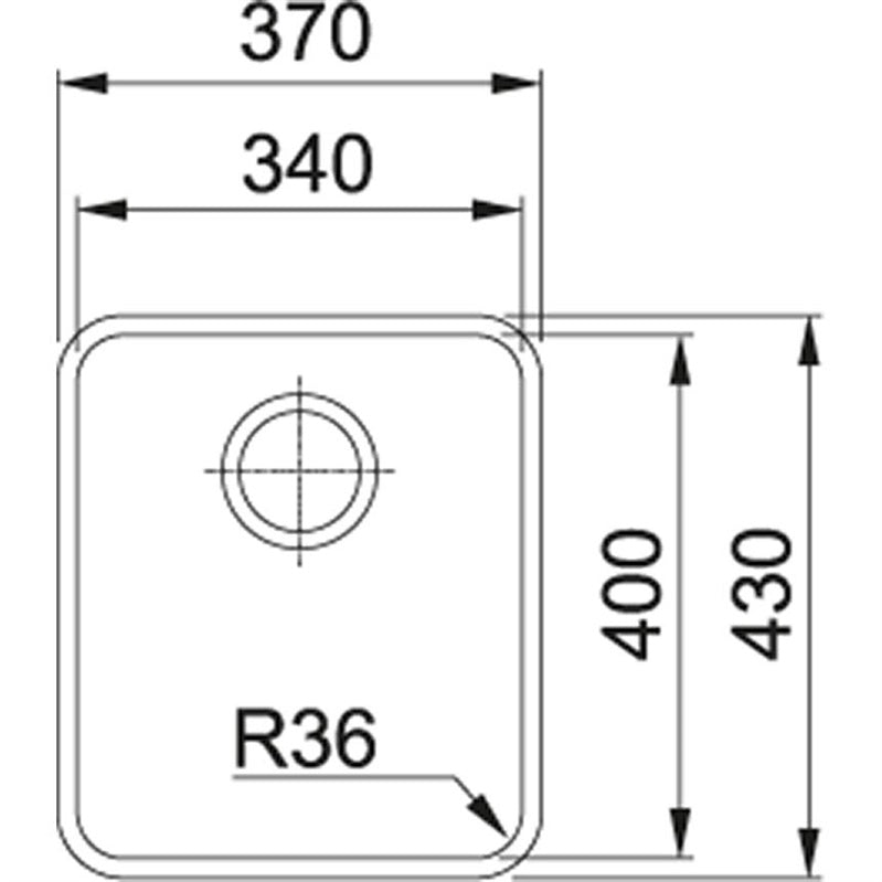 SINK STAINLESS STEEL ANTON 122.0336.885
