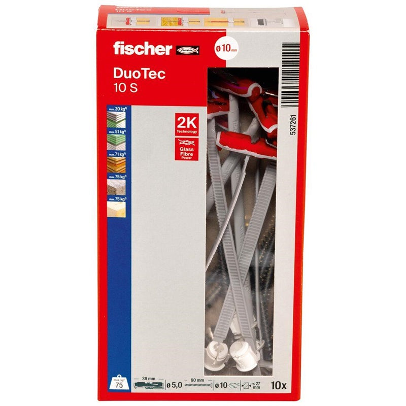 Fischer DuoTec Toggle Anchor, 39mm x 10mm, 10 pcs.