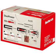 Fischer DuoPower Plug, 30mm x 6mm, 100 pcs.