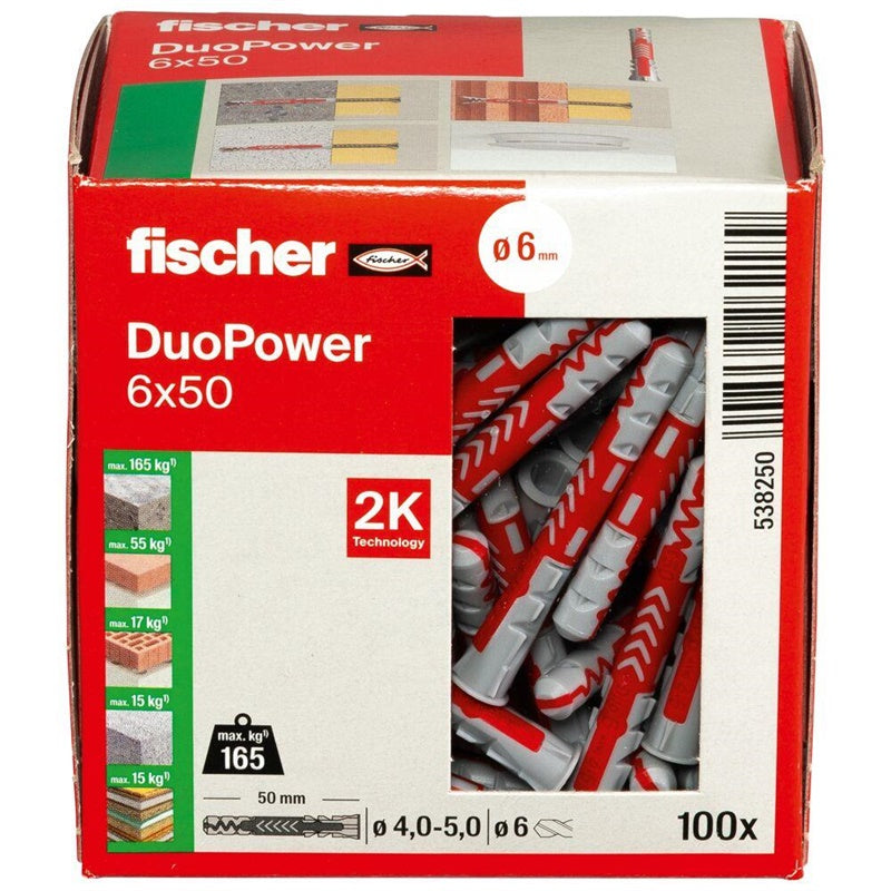 Kołek Fischer DuoPower, 50 mm x 6 mm, 100 szt.