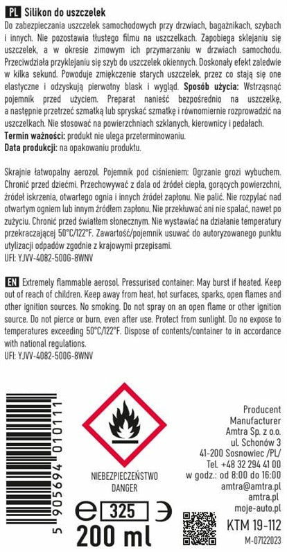 Purškiamas silikonas Moje Auto, 200 ml