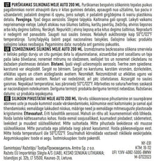 Purškiamas silikonas Moje Auto, 200 ml
