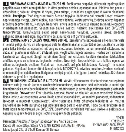 Silikon w sprayu Moje Auto, 200 ml