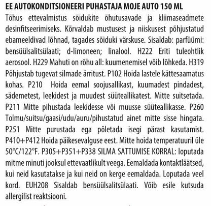 Car air conditioner cleaner Moje Auto, 150 ml