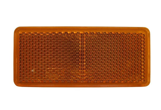 Geltonas klijuojamas atšvaitas, stačiakampis,  40x90 mm