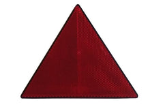 Red self-adhesive reflector, triangular, 153x133 mm