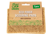 Eco-friendly fiber scouring pads Go Green, 3 pcs.
