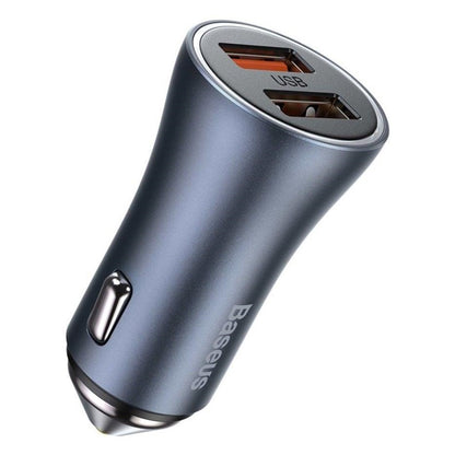 ŁADOWARKA SAMOCHODOWA 2XUSB QC4.0 40W SZARA