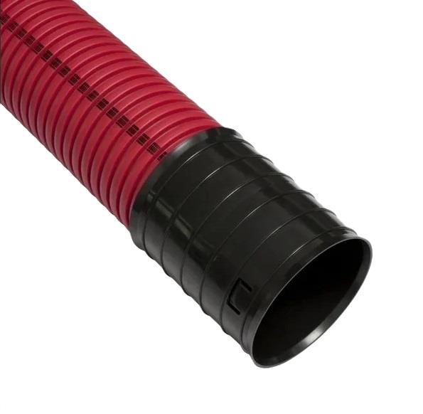 Corrugated installation pipe with coupling Pipelife D160HDPE, 6m