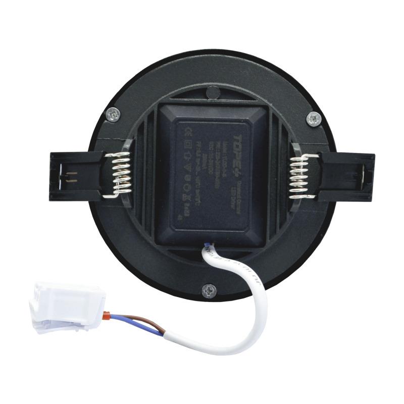 Įmontuojamas šviestuvas Tope Split, 8W, 3000°K, LED, juodas