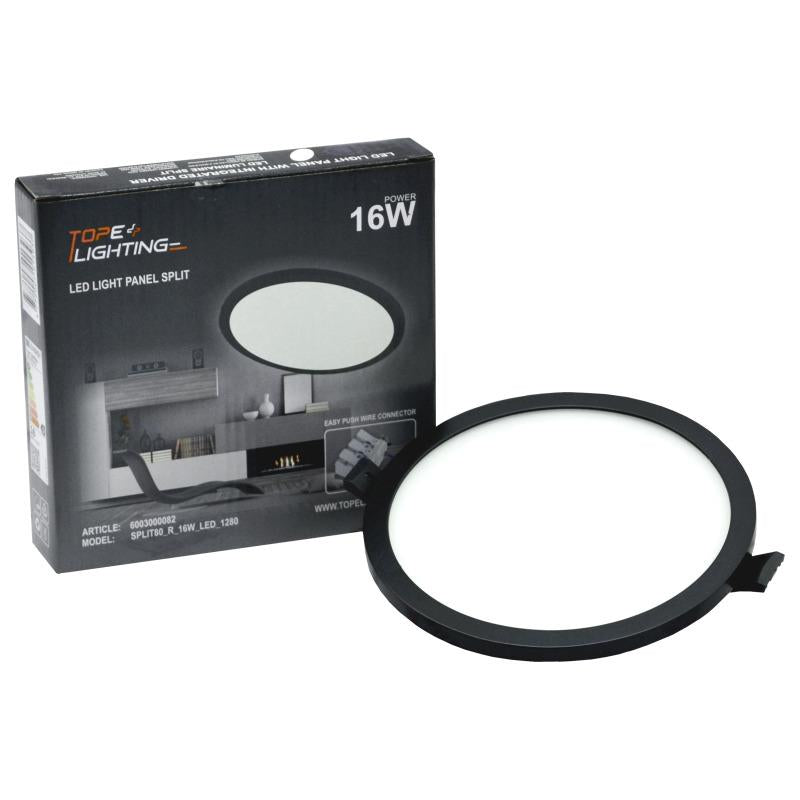 Įmontuojamas šviestuvas ope Split, 22W, 3000°K, LED, juodas