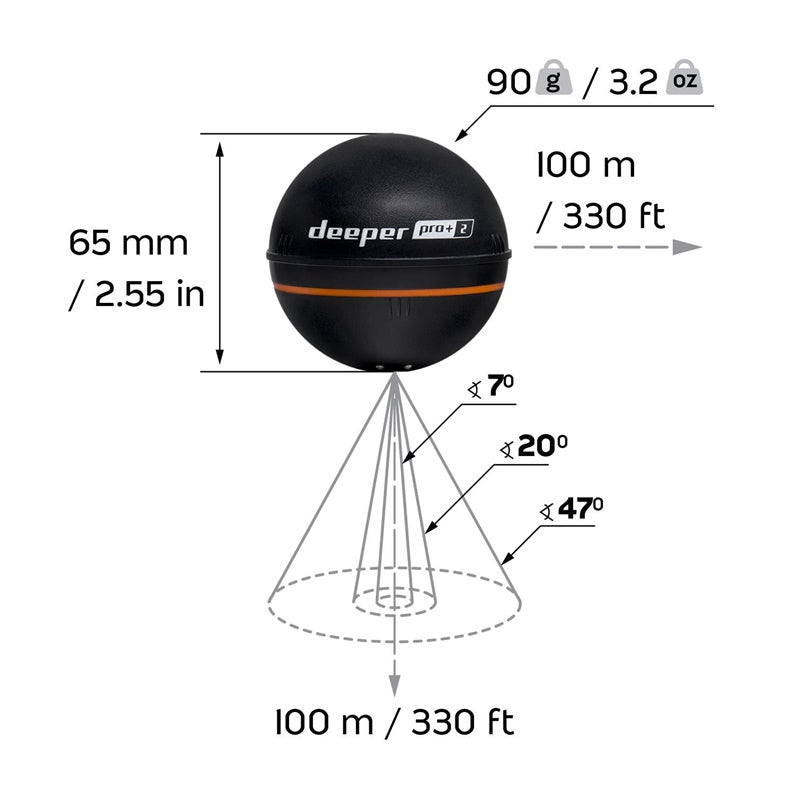 Sensorius žuvų paieškos Deeper PRO+ 2