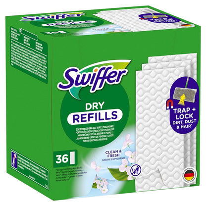 Swiffer Sweeper Sausos Grindų Šluostės, 36 vnt