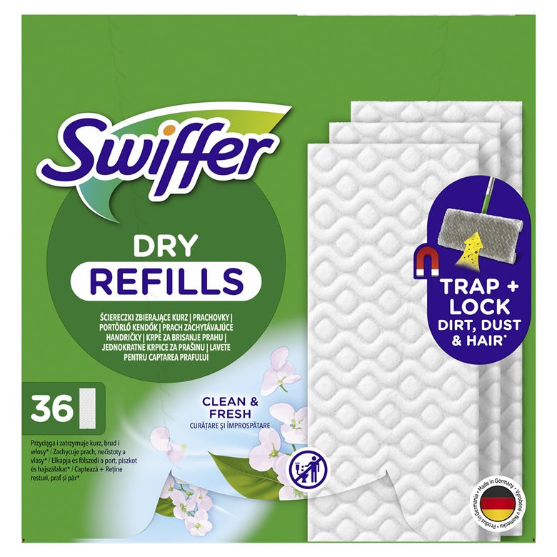 Swiffer Sweeper Sausos Grindų Šluostės, 36 vnt