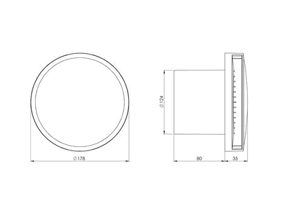 Extract fan EUROPLAST EAT125A